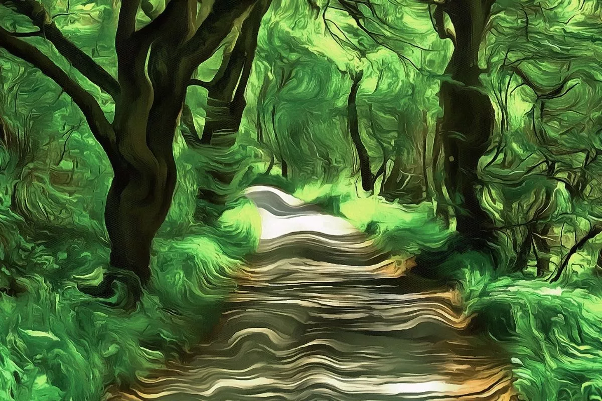 Painting of Tree done using acrylic painting medium