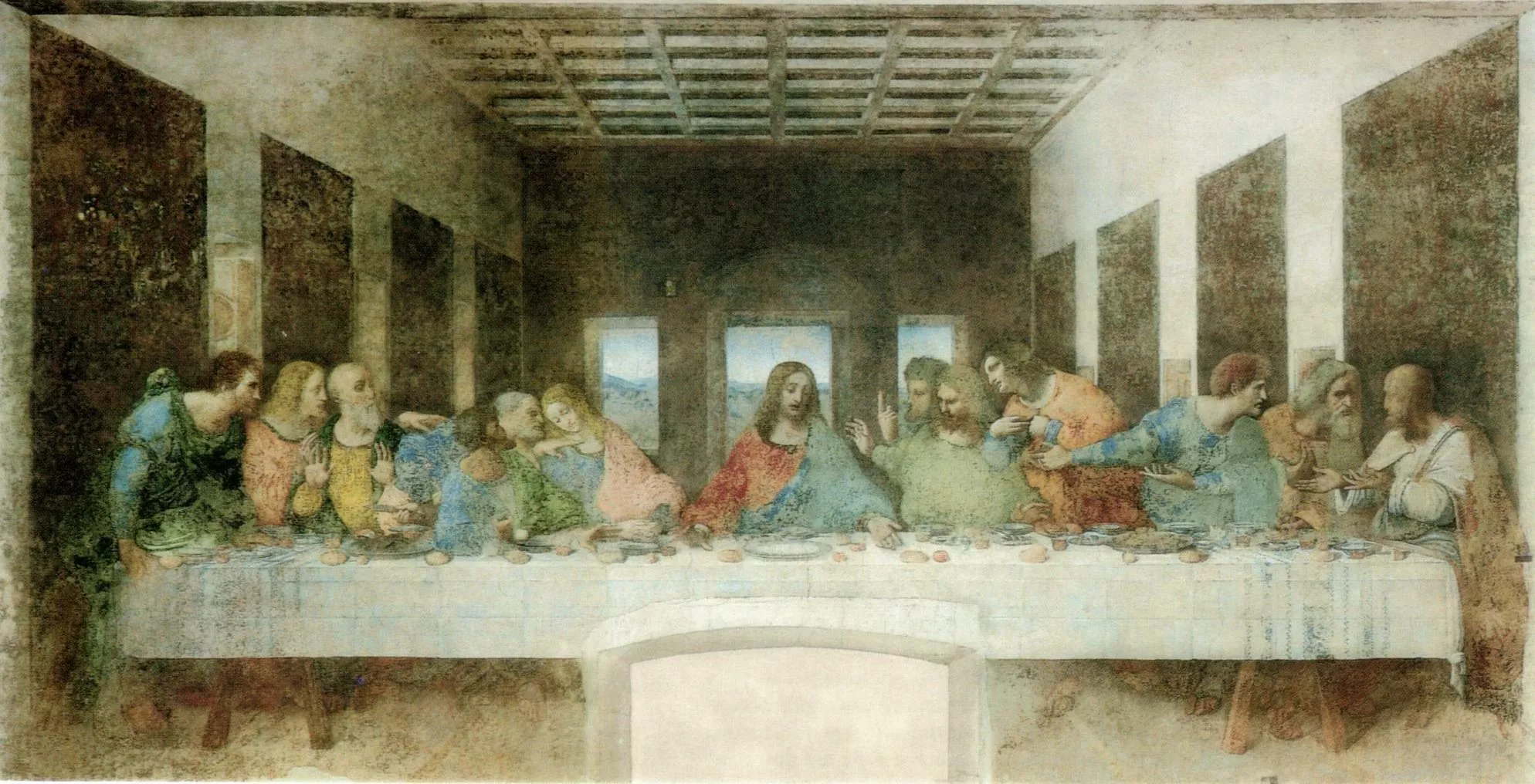 The Last supper painting done using Mural Painting Medium