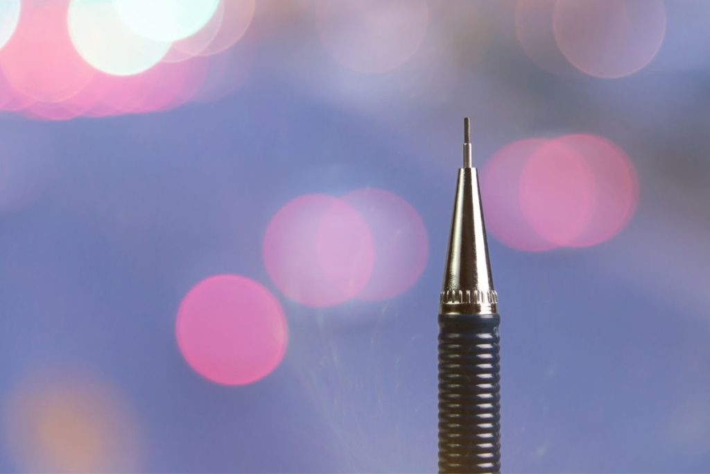 closeup image of a mechanical pencil