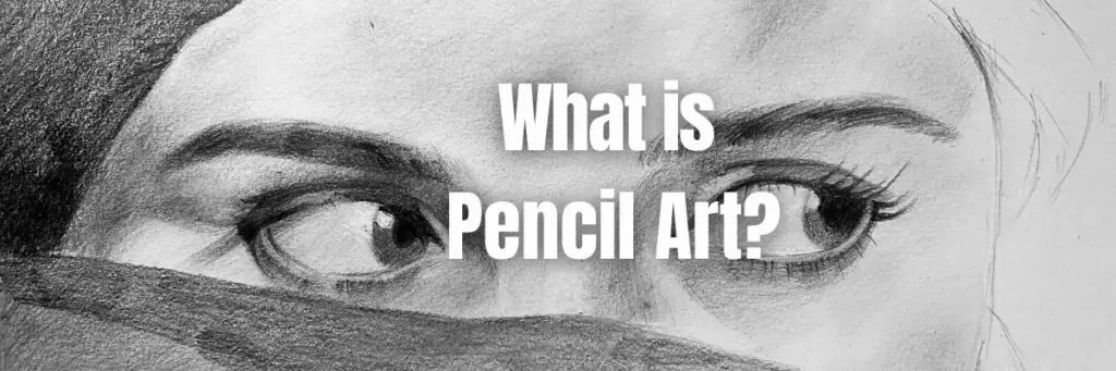 Pencil drawing of two eyes of a girl depicting pencil art