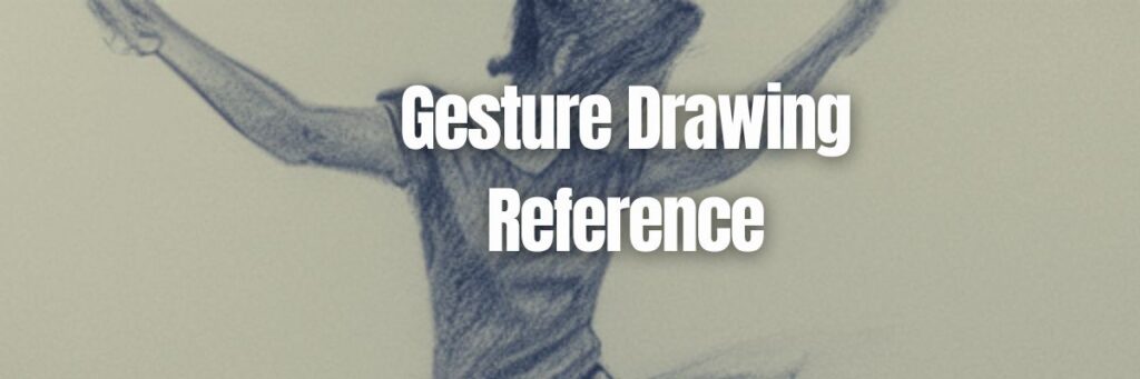 gesture drawing of a girl dancing drawn using pencil