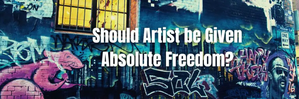 A graffiti on wall depicting artist freedom of expression