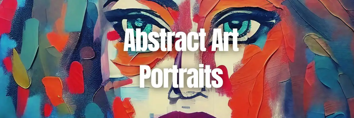 an abstract art portrait done using oil painting, only eyes nose and part of the face is visible.