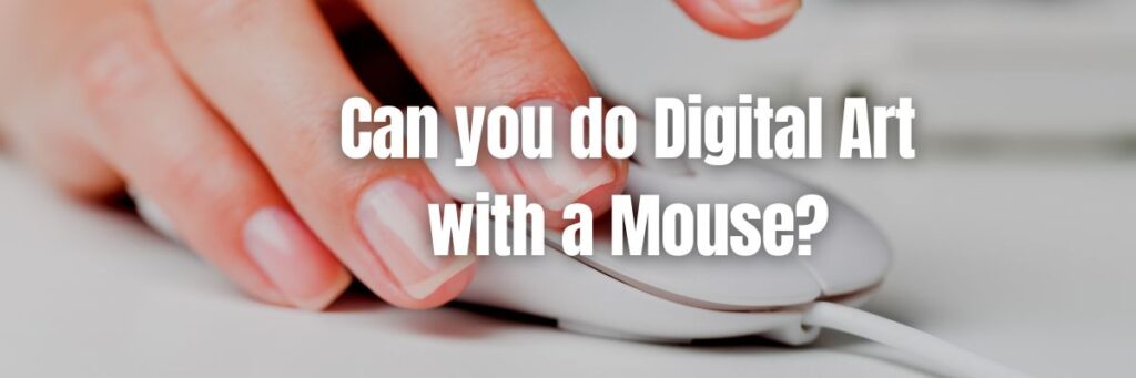 A hand on the mouse drawing relevant for the topic can an artist make digital art with mouse.
